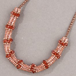Cinnamon Triangle Herringbone Necklace